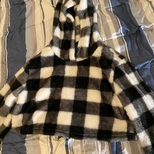 Fuzzy cropped shein hoodie